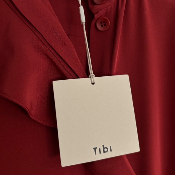 Tibi 4 ply Silk Detached Ruffle Dress - Picture 2 of 6